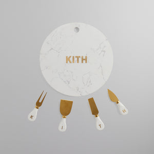 Kithmas Round Serving Board - White