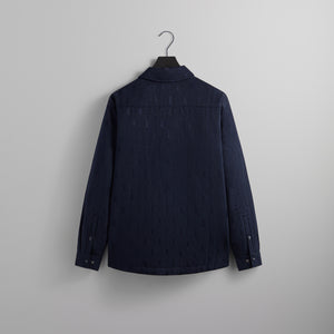 UrlfreezeShops Jacquard Faille Sutton Quilted Shirt Jacket - Nocturnal