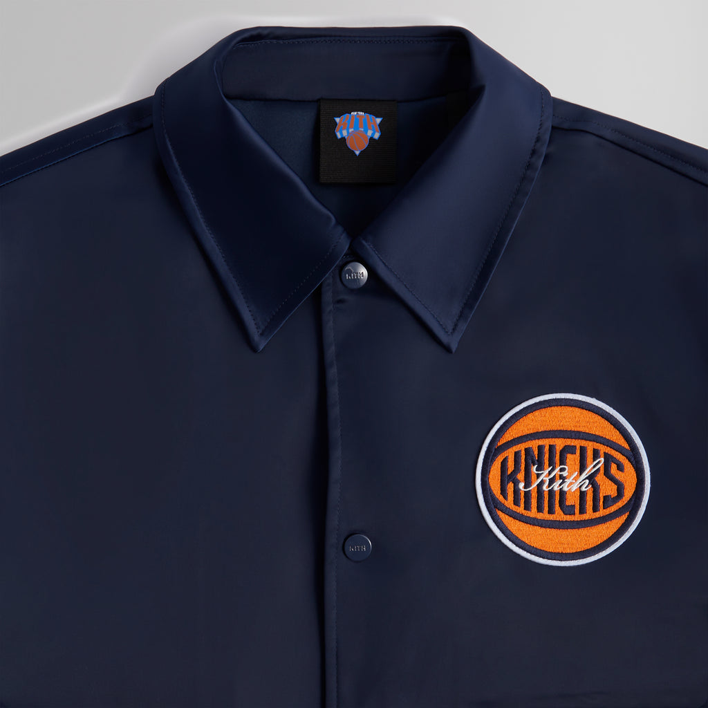 Kith for the New York Knicks Snap Front Coaches Jacket - Nocturnal