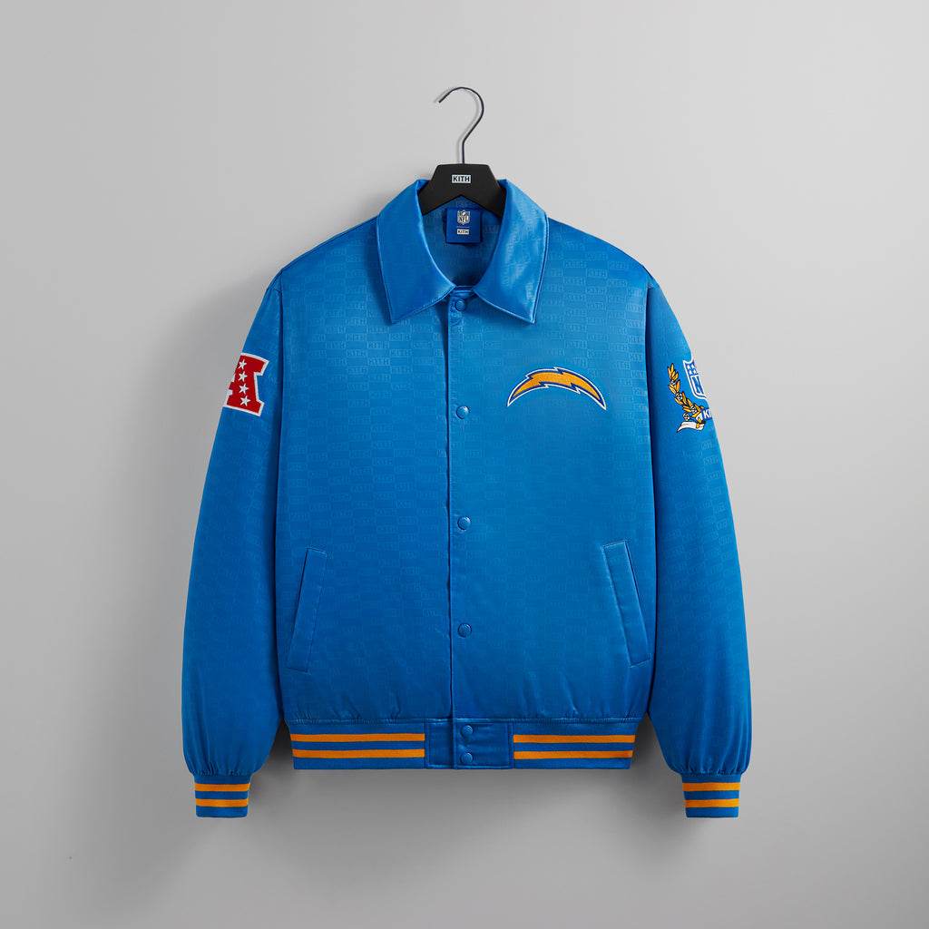 Kith for The NFL: Lions Satin Bomber Jacket - Chain Xs