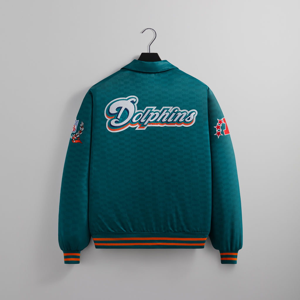 Kith for the NFL: Dolphins Satin Bomber Jacket - Center