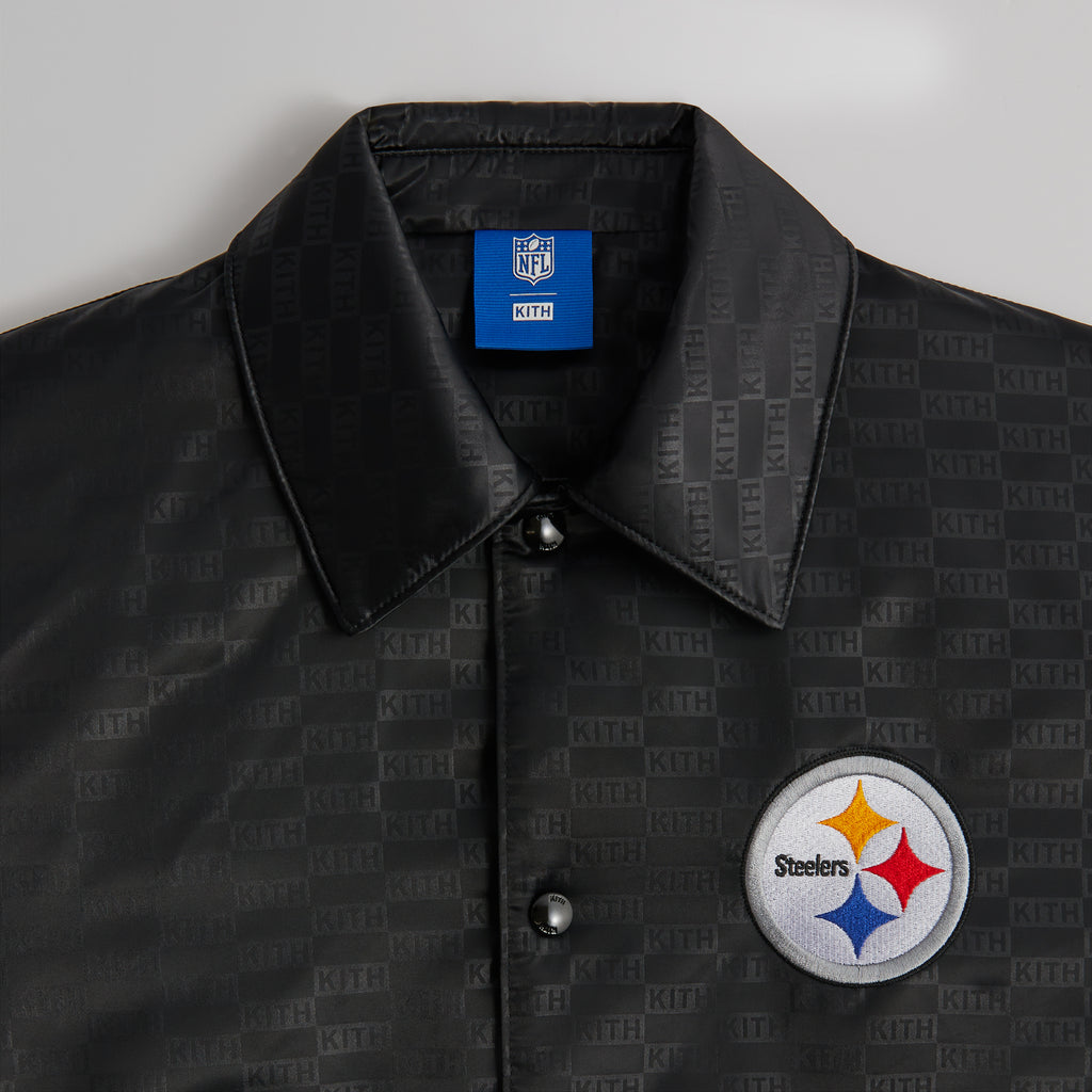 Kith for The NFL: Steelers Satin Bomber Jacket - Black S