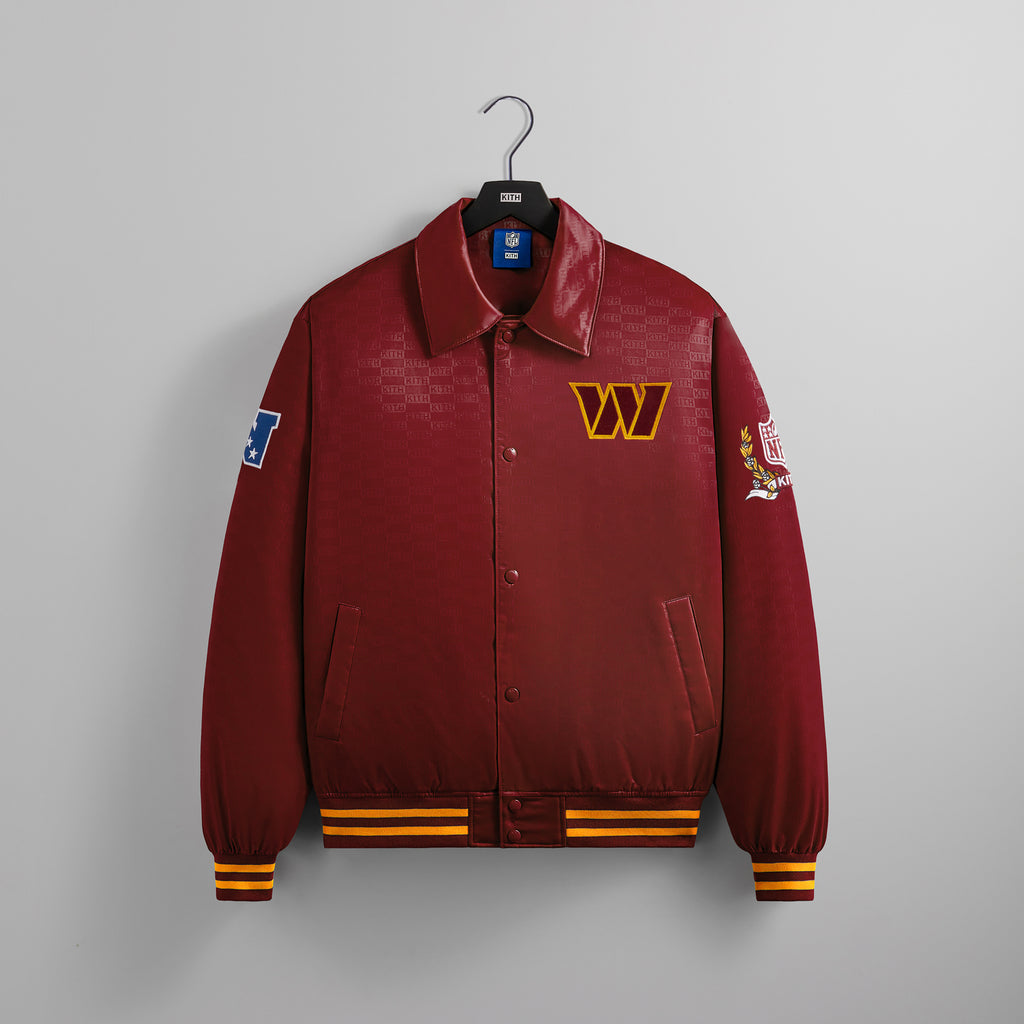 Starter Washington Commanders Varsity Satin Full-Snap Jacket XXL / Commanders Gold Burgundy Mens Outerwear