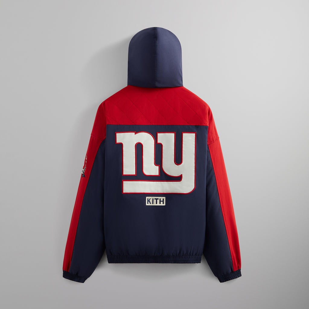 Kith for the NFL: Giants Quarter Zip Anorak With Hood - Nocturnal