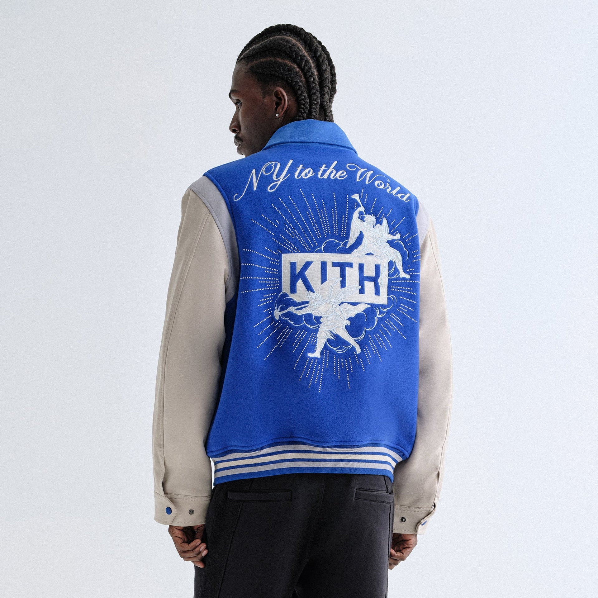 Kith Wool & Microsuede Varsity Jacket - Cyclone