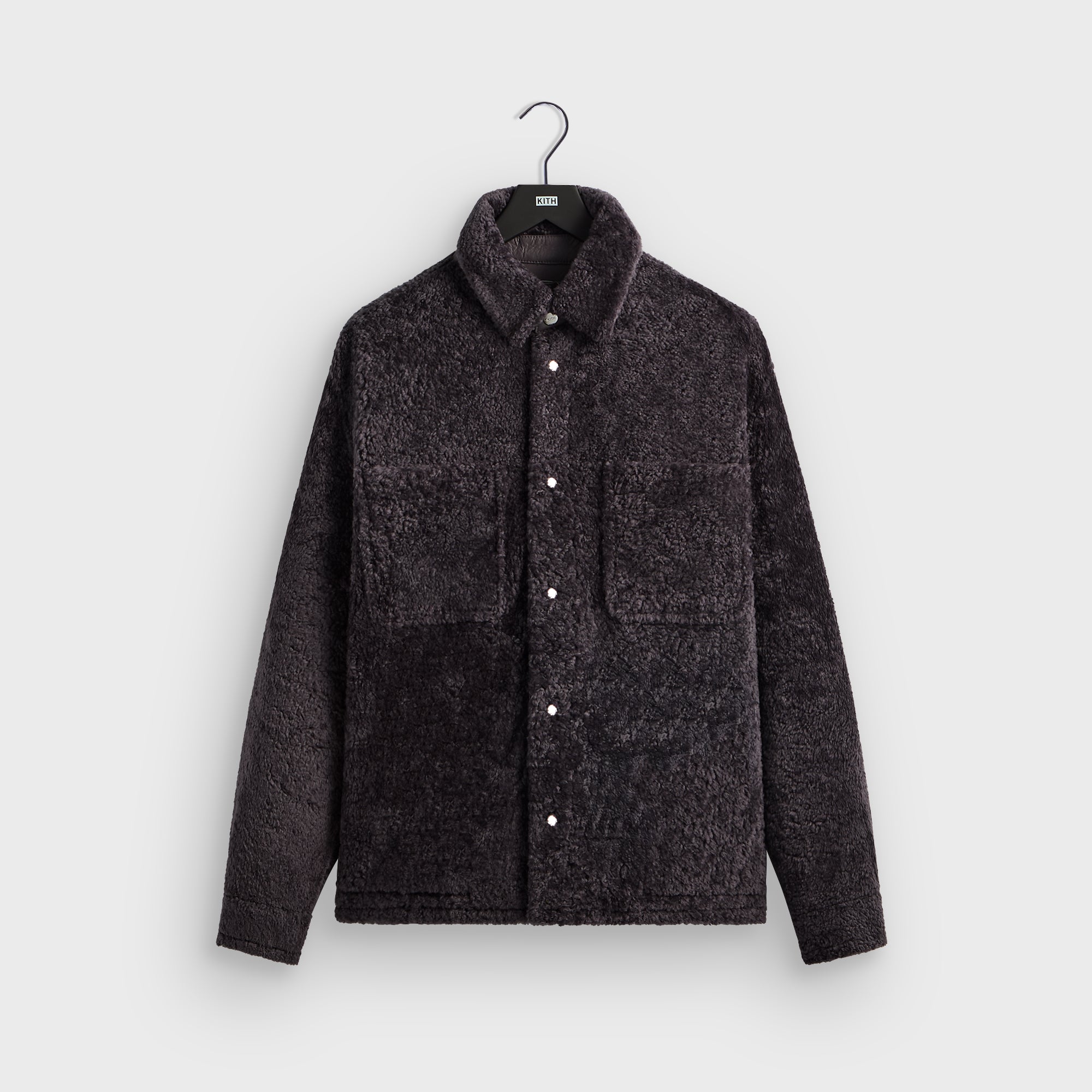 Kith Shearling Ace Shirt Jacket - Thunder
