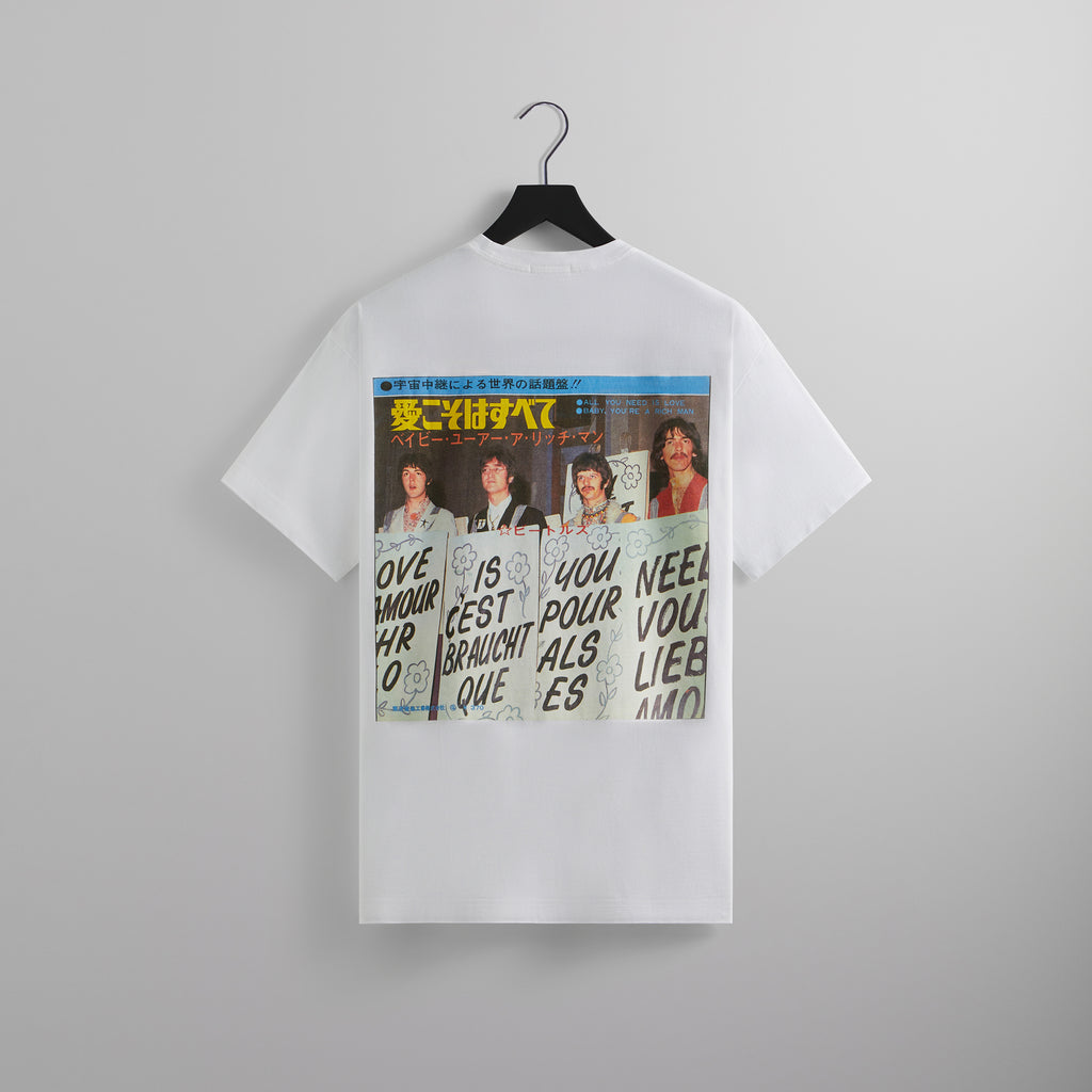 Kith for The Beatles All You Need is Love V Tee - White