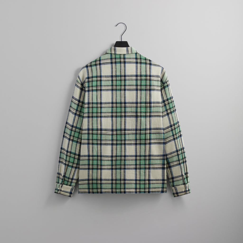 Kith Plaid Boxy Collared Overshirt - Sandrift