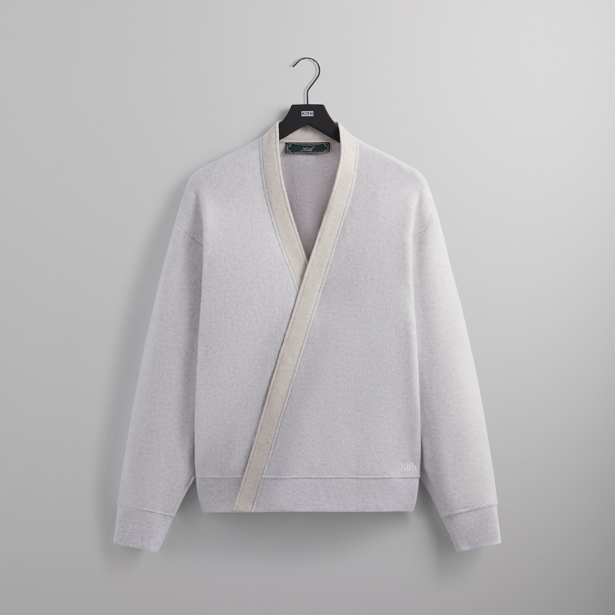 Kith Strauss Cross Front Cardigan - Light Heather Grey