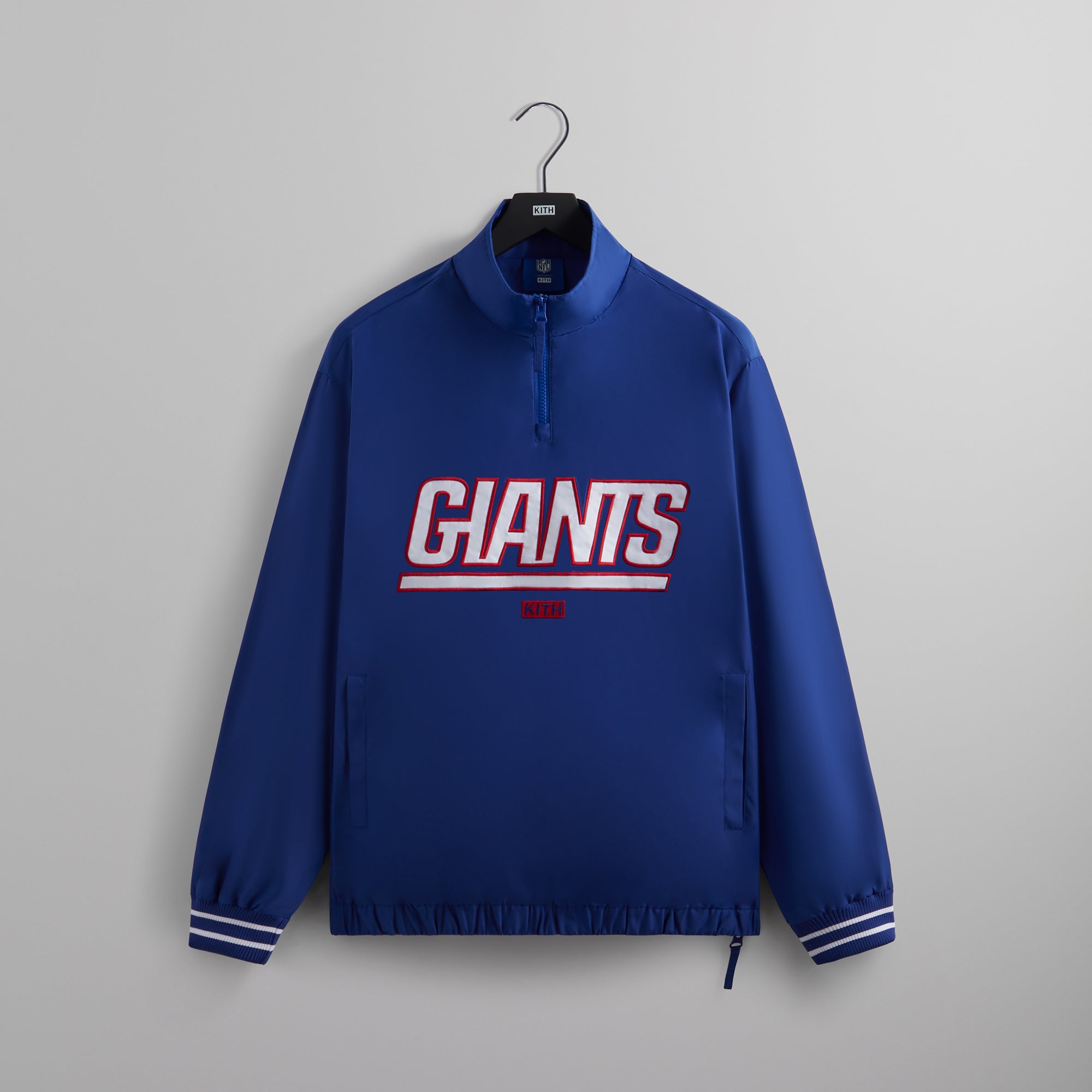 Kith for the NFL: Giants Nylon Mock Neck Quarter Zip - Current