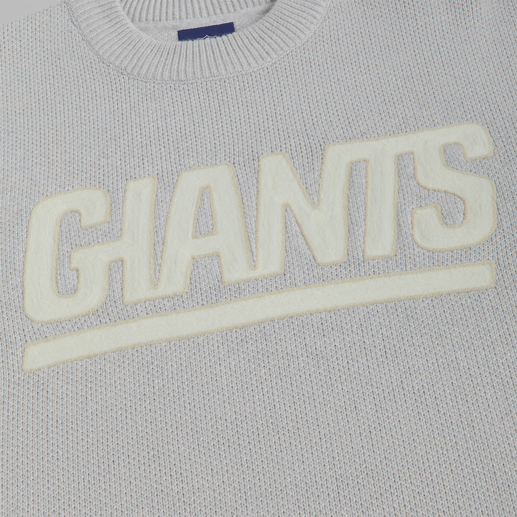 Kith for the NFL: Giants Chunky Cotton Sweater - Light Heather