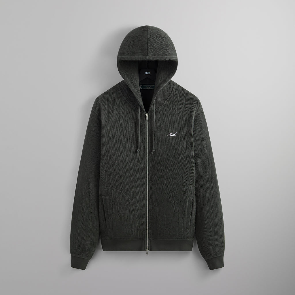 Kith Herringbone Fleece Williams V Hoodie - Machine