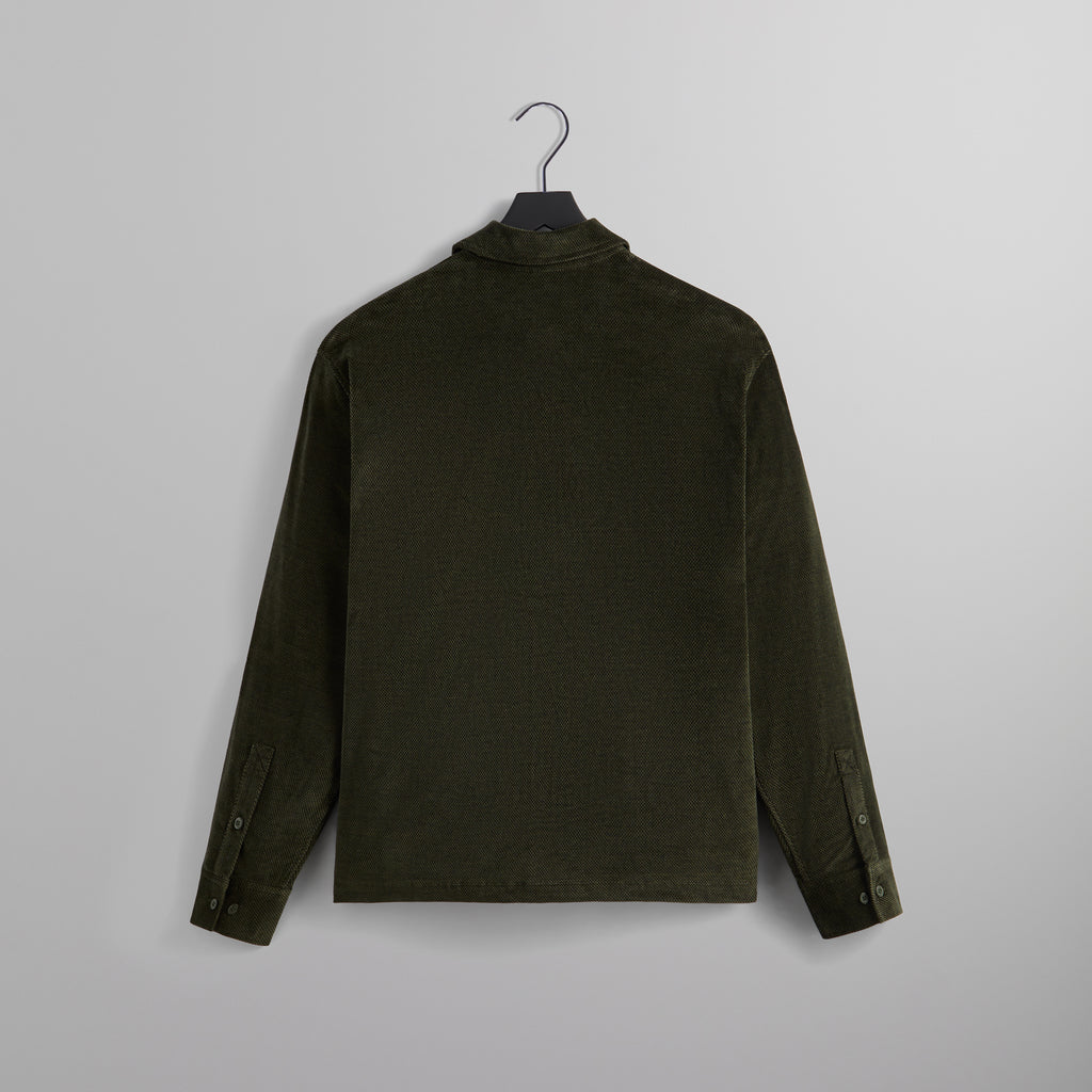 Kith Velour Tweed L/S Boxy Collared Overshirt - Cypress