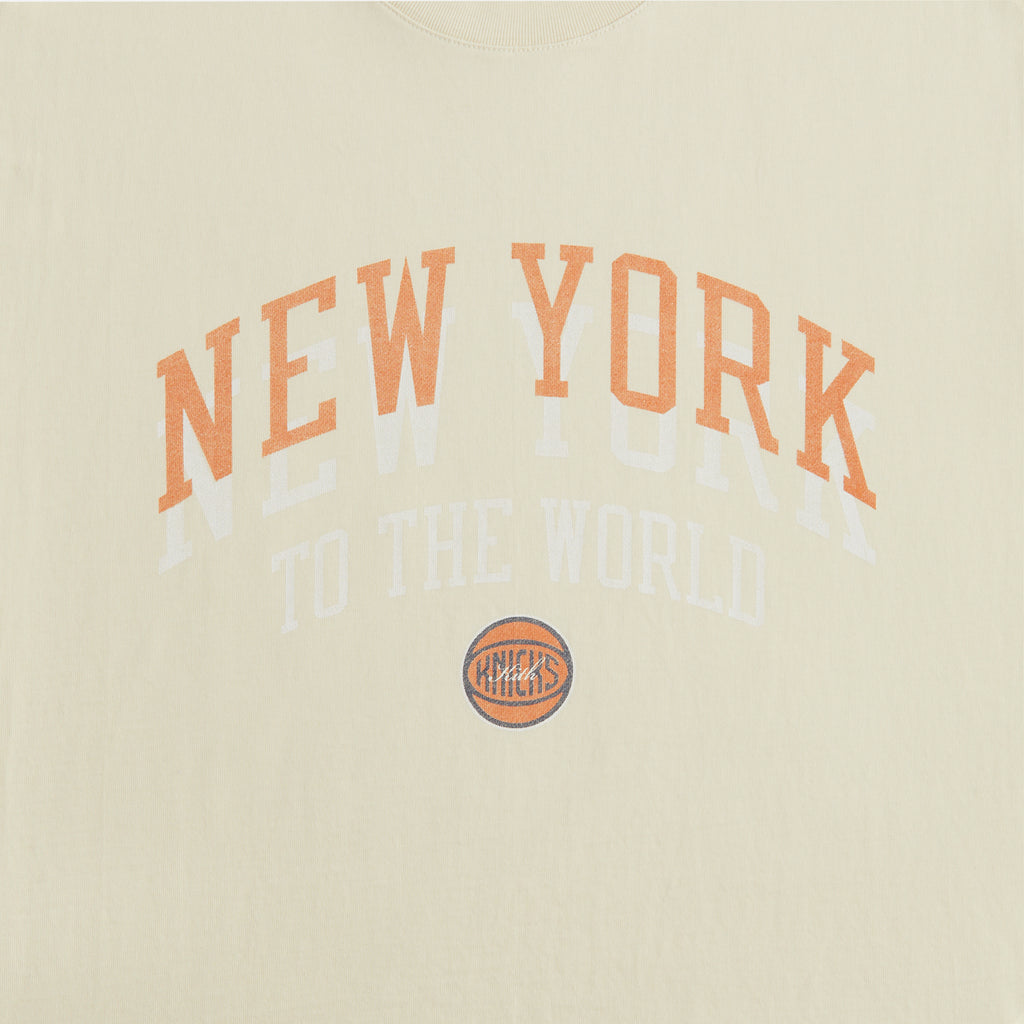 Kith for the New York Knicks NY to the World Vintage Tee - Sandrift