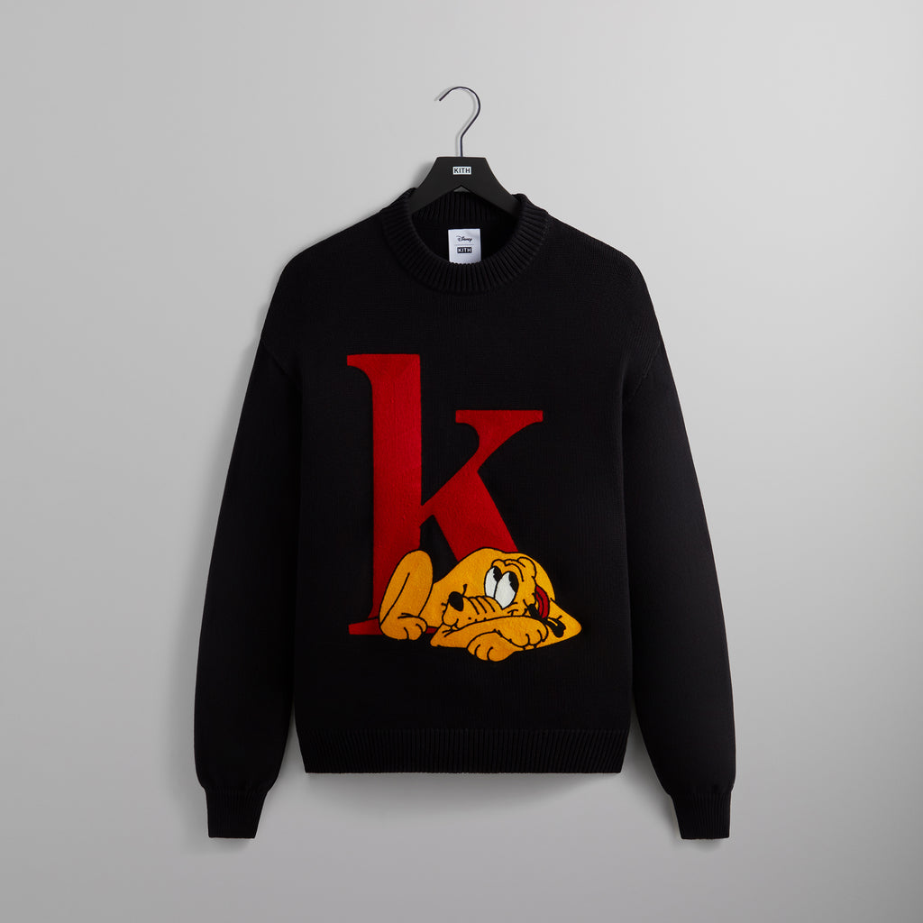 Disney | Kith for Mickey u0026 Friends Pluto K Crewneck Sweater - Black