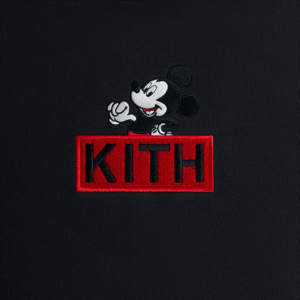 Disney | Kith for Mickey u0026 Friends Cyber Monday Mickey Classic Logo Hoodie  - Black