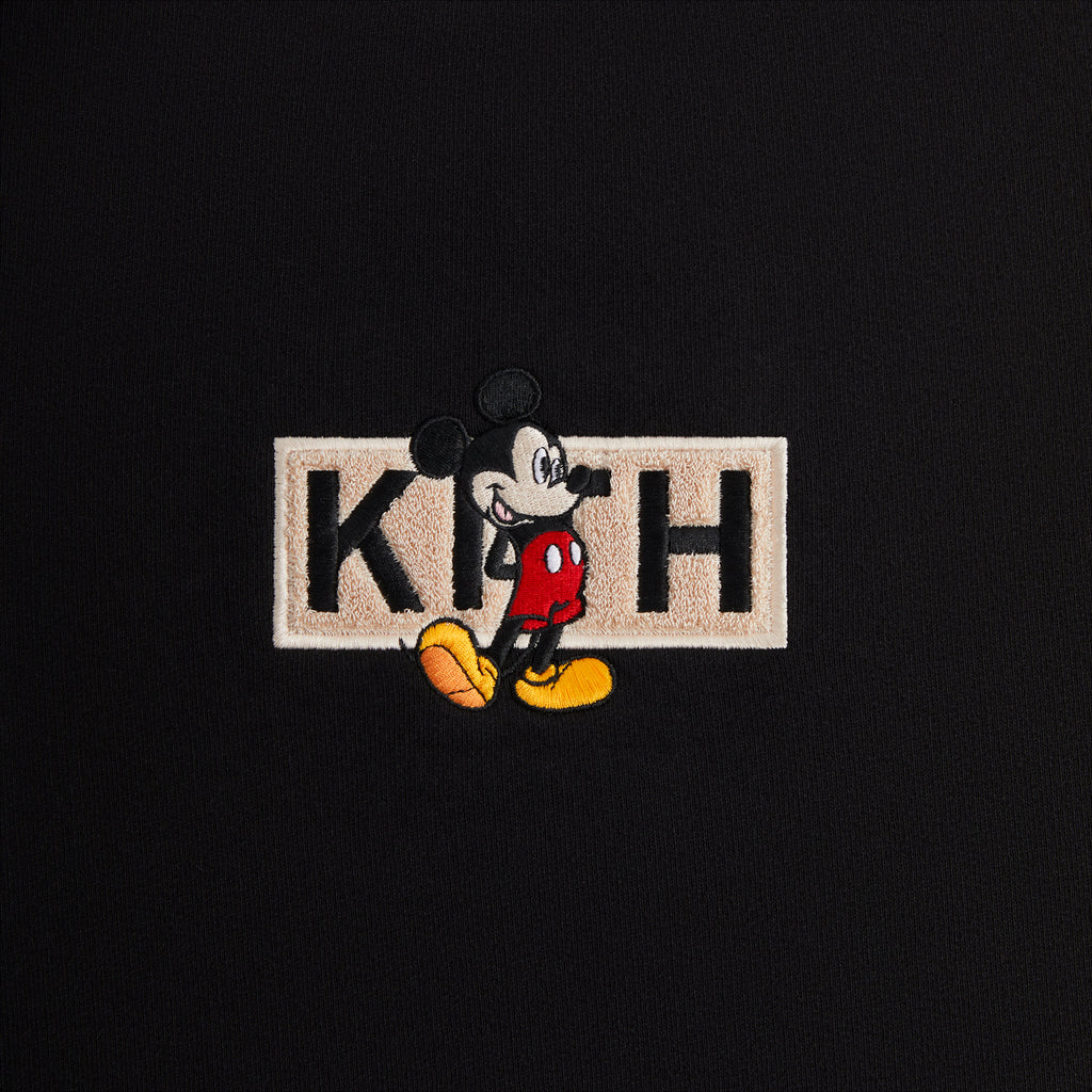 Disney | Kith for Mickey u0026 Friends Cyber Monday Mickey Classic Logo  Crewneck - Black