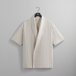 UrlfreezeShops Striped Twill Thompson Crossover Shirt - Sandrift