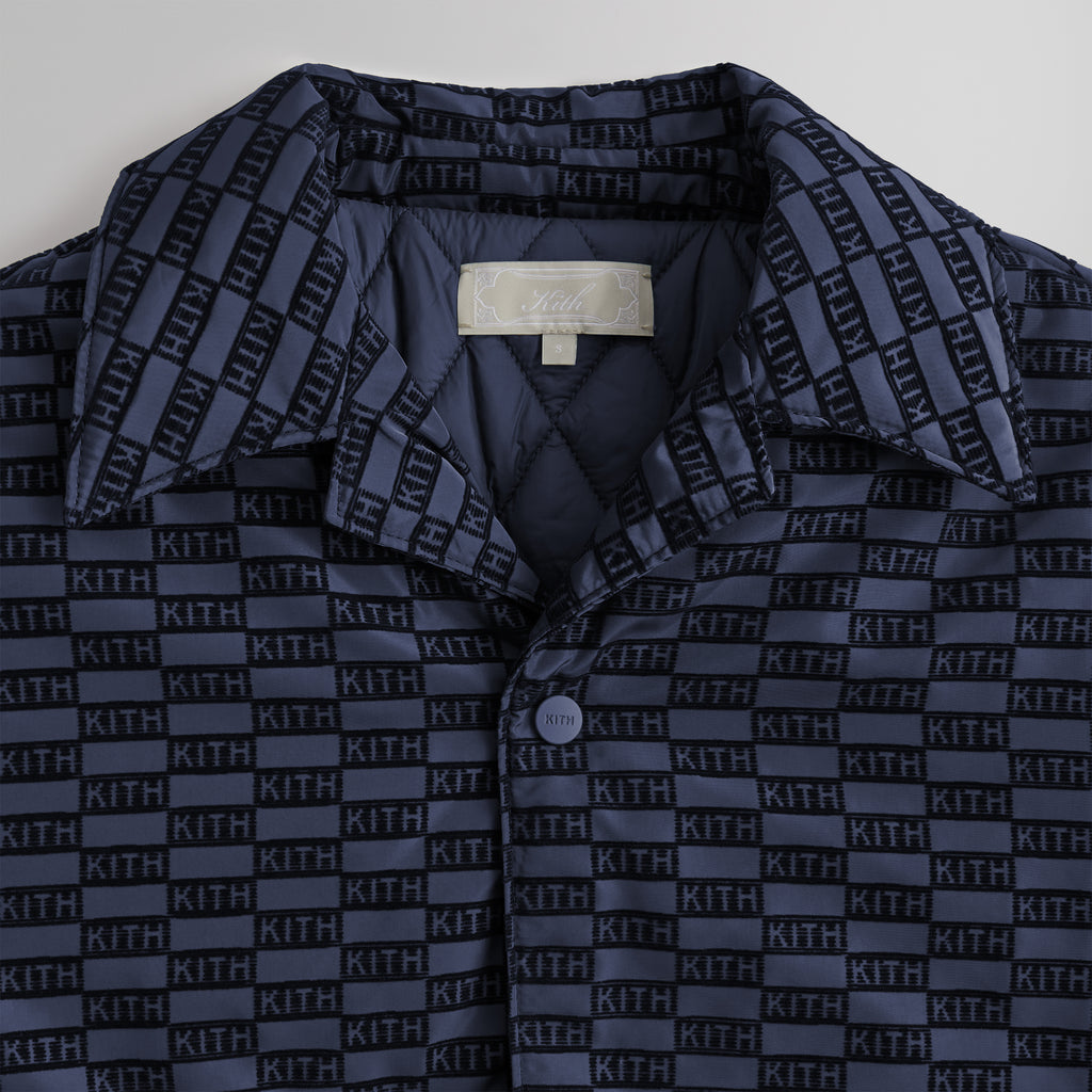 Kith Flocked Monogram Puffed Devon Shirt - Nocturnal