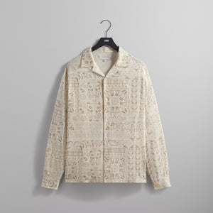 Kith Silk Lyocell Long Sleeve Thompson Camp Collar Shirt - Canvas