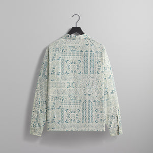 Kith Silk Lyocell Long Sleeve Thompson Camp Collar Shirt - Tranquility