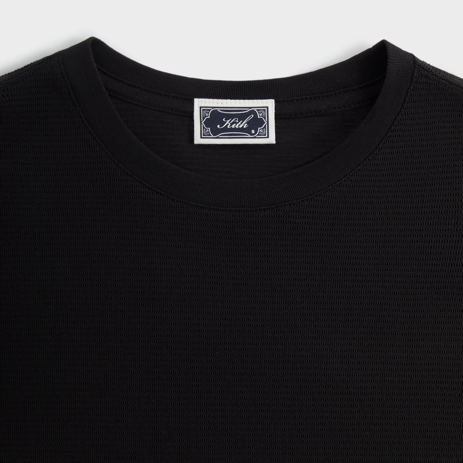 Kith Pointelle Mesh Heathrow Tee - Black