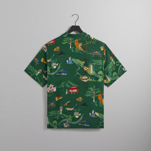 Kith Seoul Thompson Camp Collar Shirt - Conifer