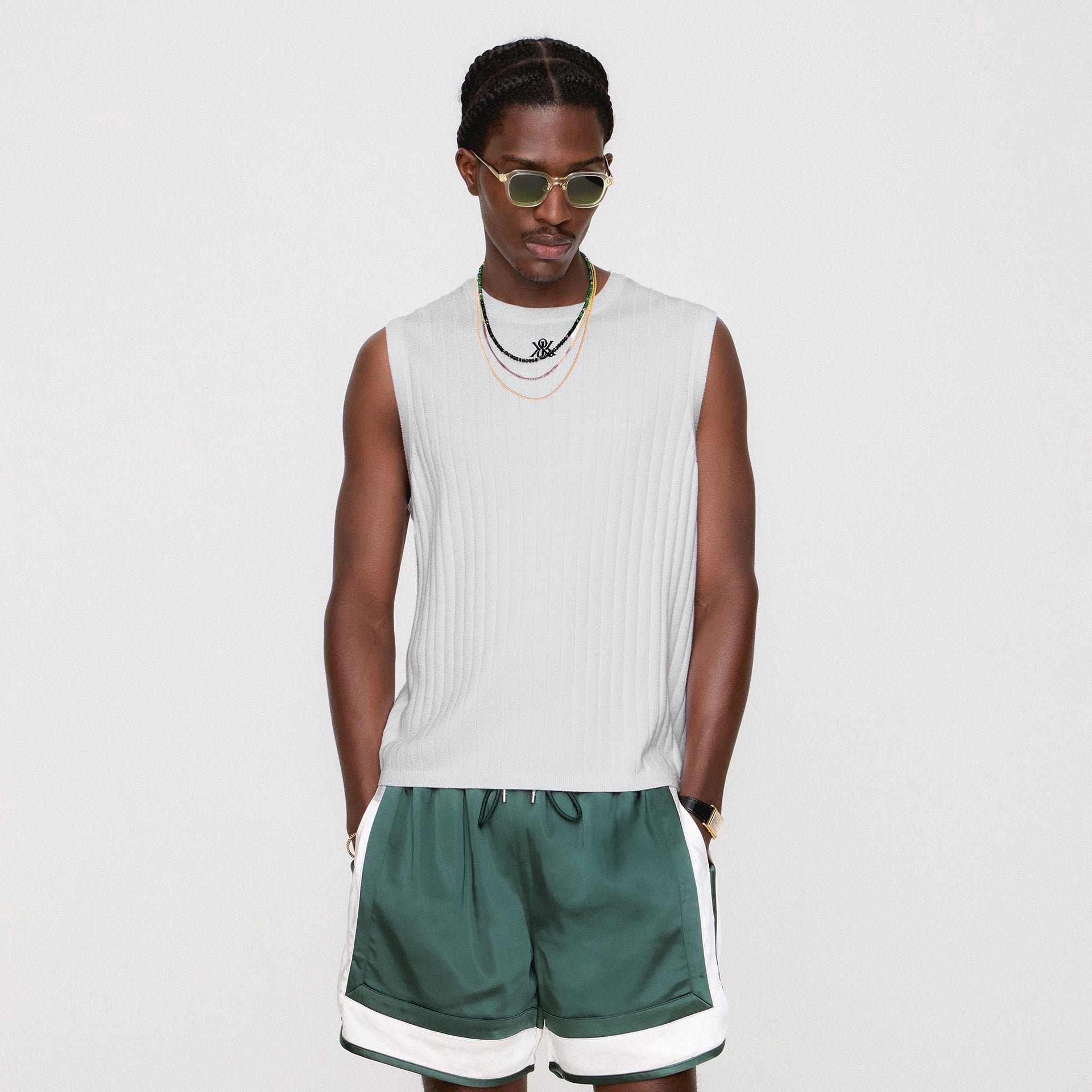 Erlebniswelt-fliegenfischenShops Rhys Knit Stripe Vest - White