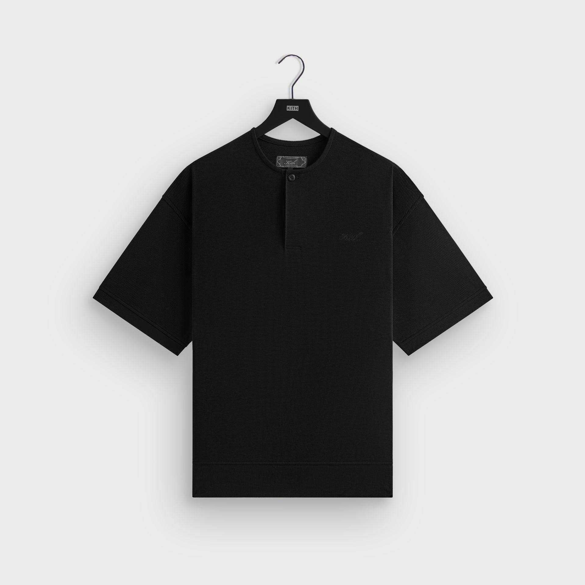 Erlebniswelt-fliegenfischenShops Micro Waffle Short Sleeve Colby Pullover John - Black