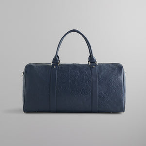 UrlfreezeShops Duffle Bag With Paisley Deboss in Saffiano Leather - Nocturnal