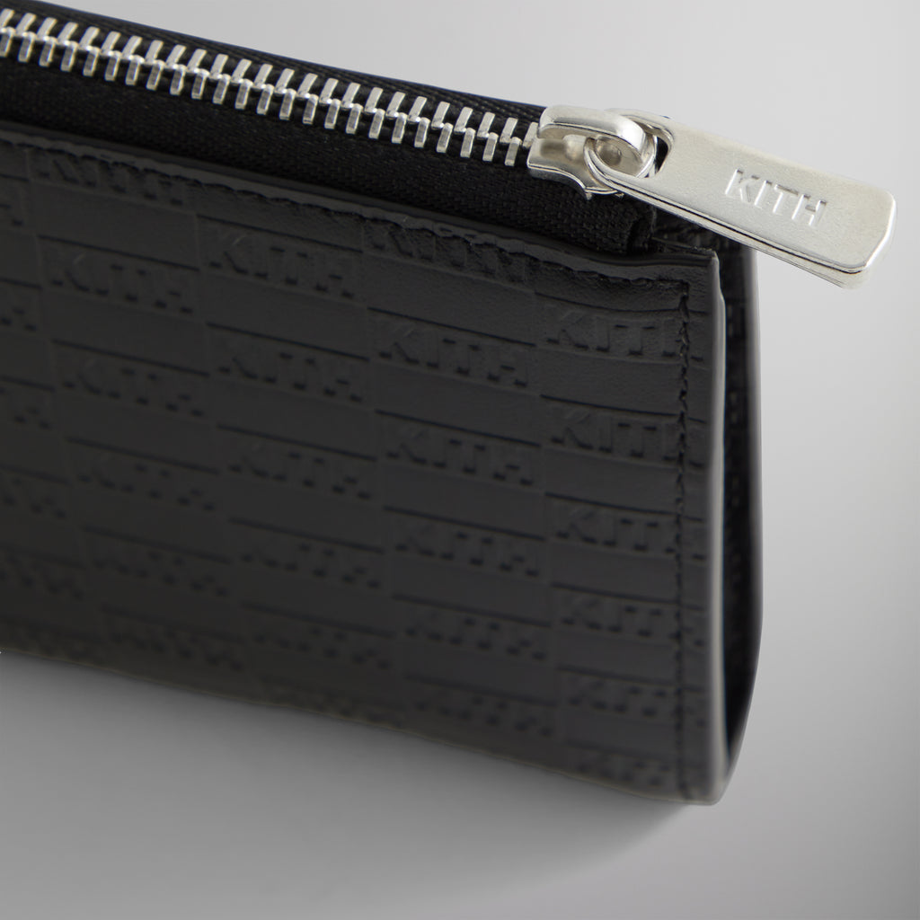 Kith Monogram Half Zip Wallet - Black