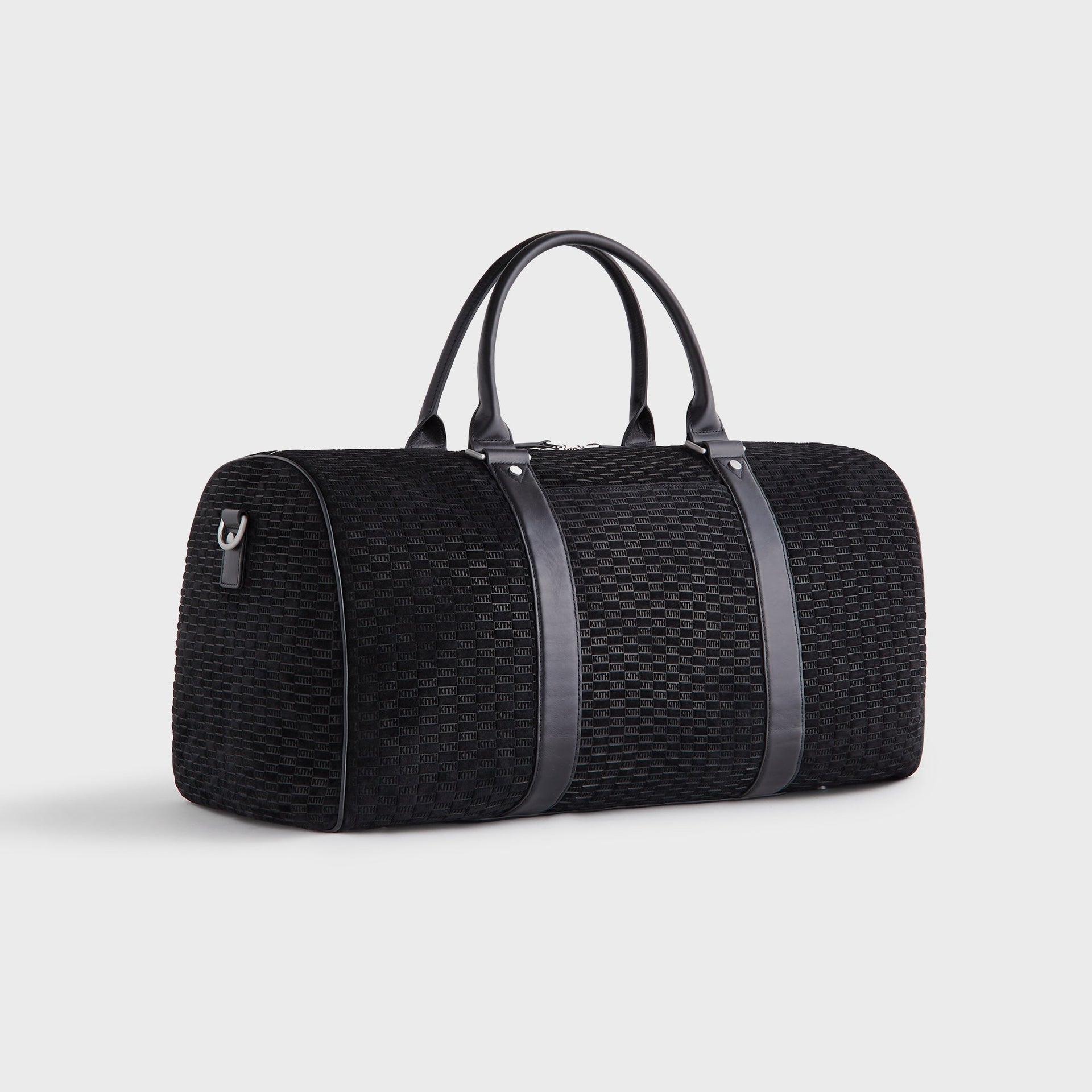 Kith Monogram Suede Traveler K55 Bag - Black