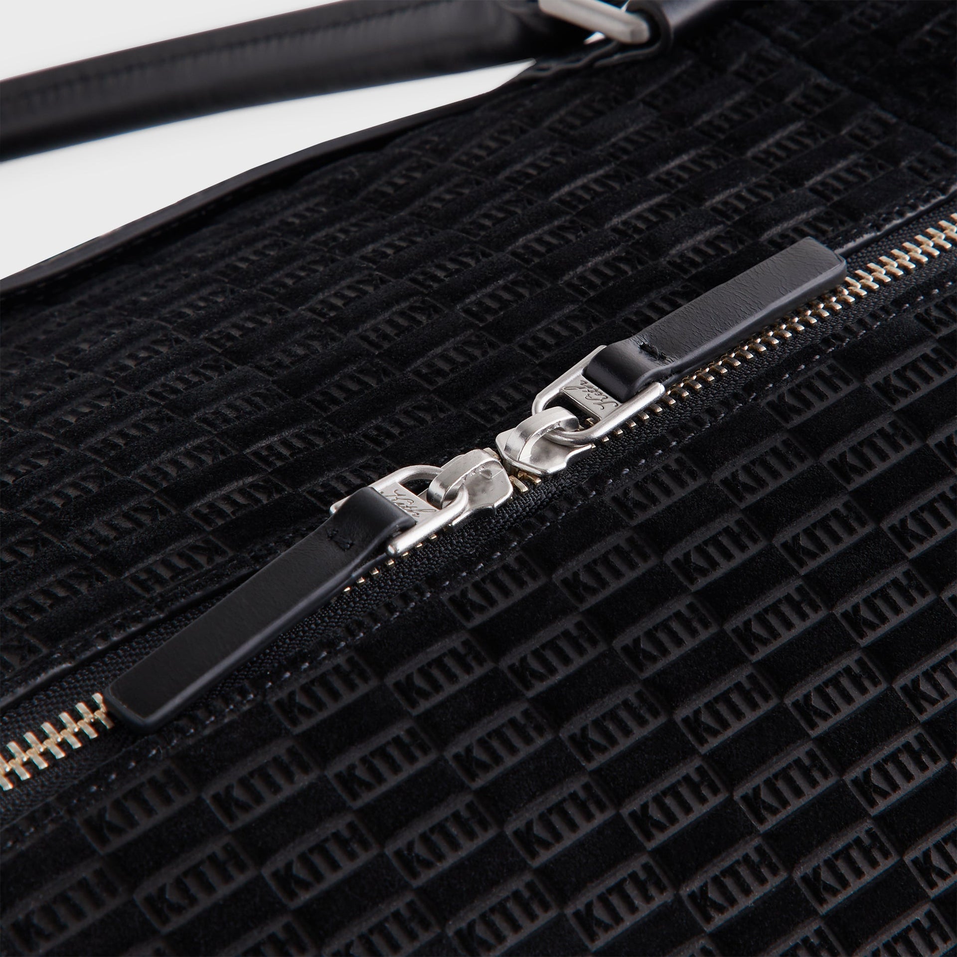 Kith Monogram Suede Traveler K55 Bag - Black