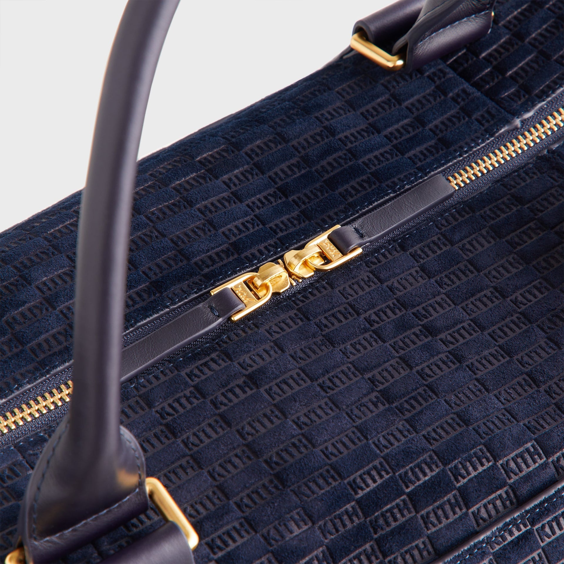 Kith Monogram Suede Traveler K55 Bag - Ink