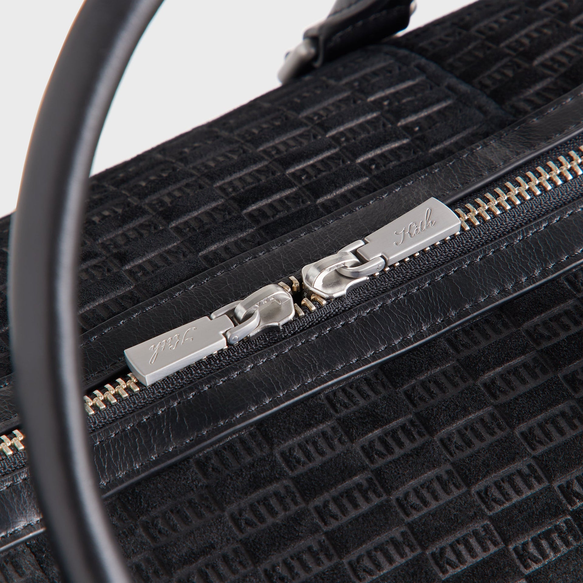 Kith Monogram Suede Traveler K40 Bag - Black