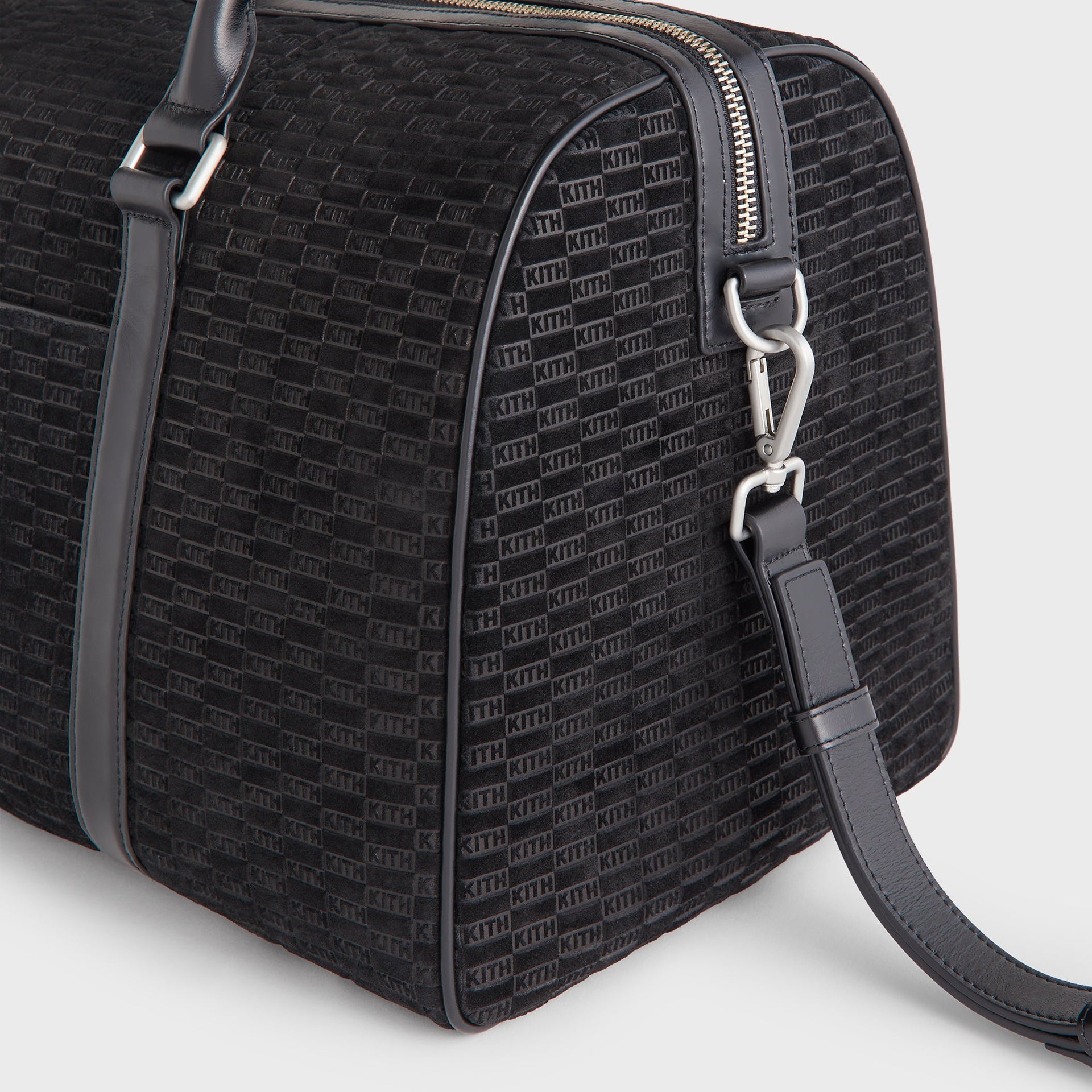 Kith Monogram Suede Traveler K40 Bag - Black