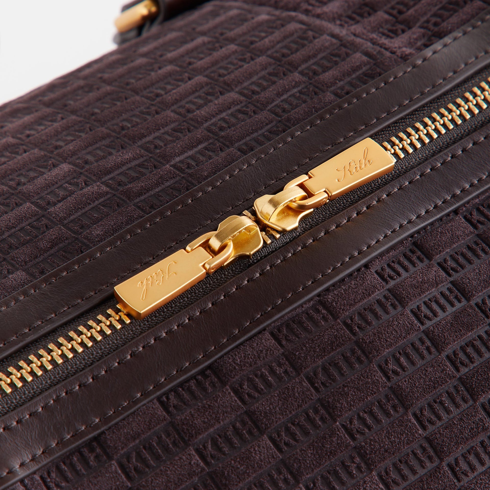 Kith Monogram Suede Traveler K40 Bag - Incognito