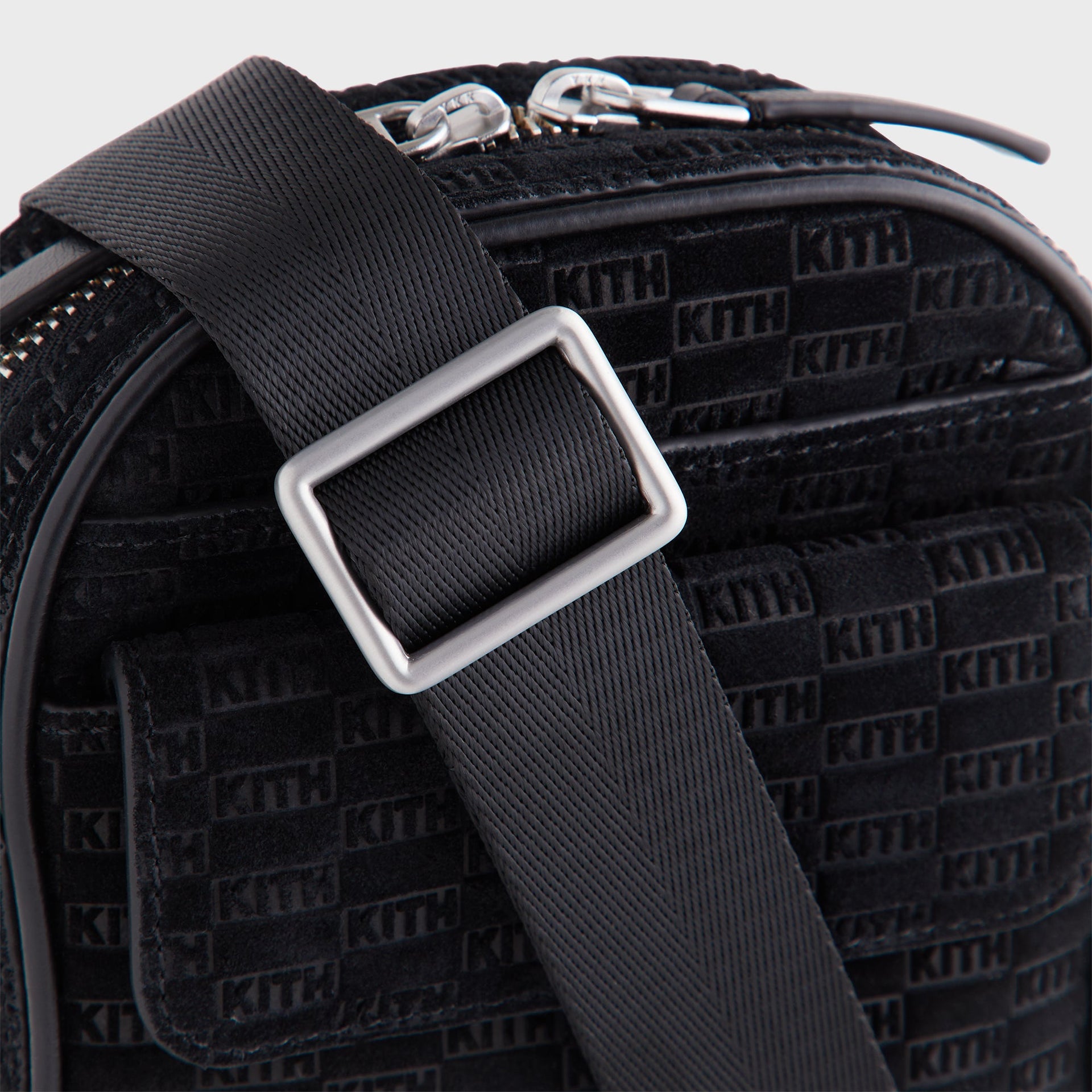 Kith Monogram Suede Passenger K15 Bag - Black
