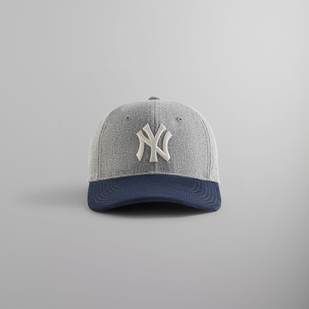 Kith & '47 for New York Yankees Unstructured Wool Fitted With Suede Brim -  Heather Grey