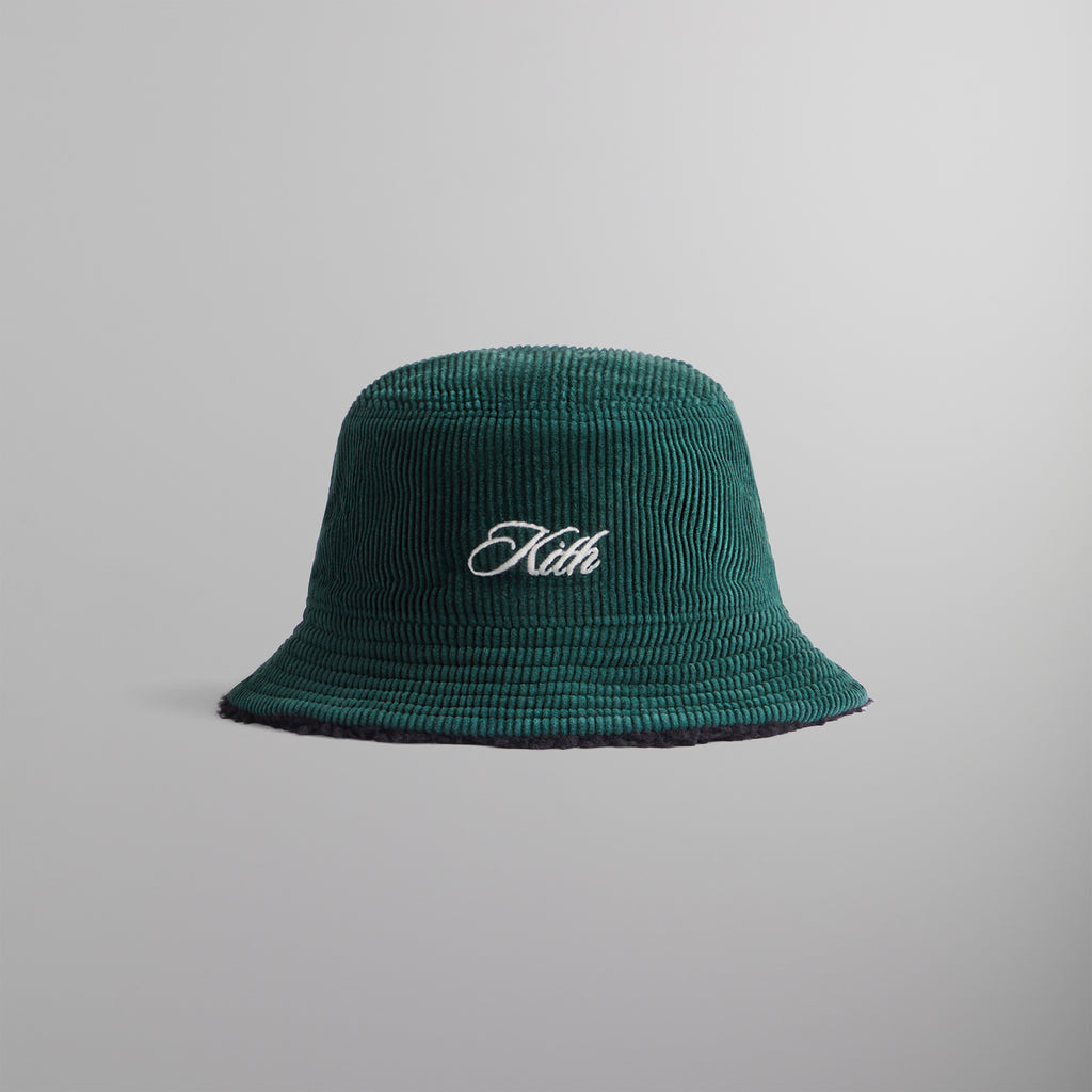 Kith Reversible Bucket Hat In Corduroy & Sherpa - Stadium