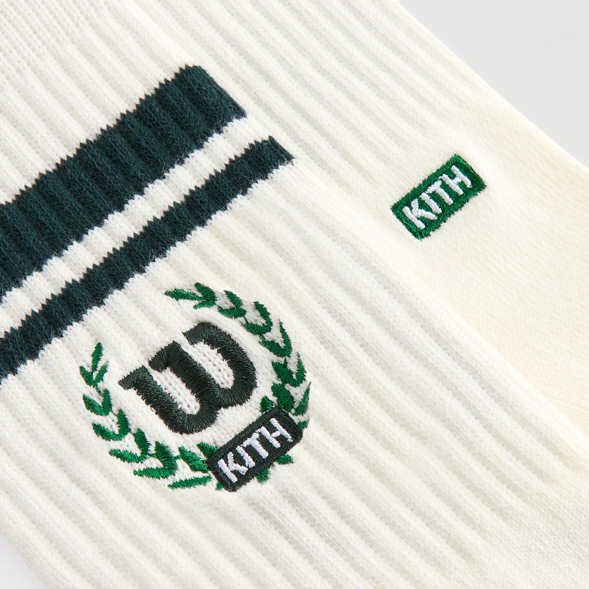 Kith for Wilson Striped Logo Crew Socks - White