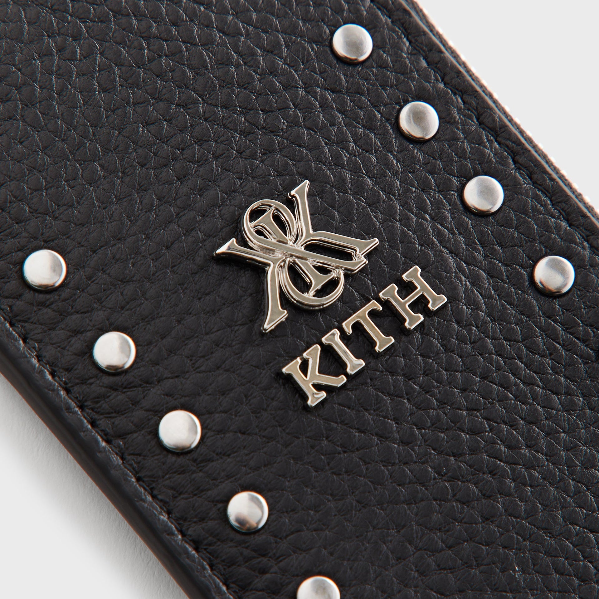 Kith Studded Chained Zipped Cardholder - Black