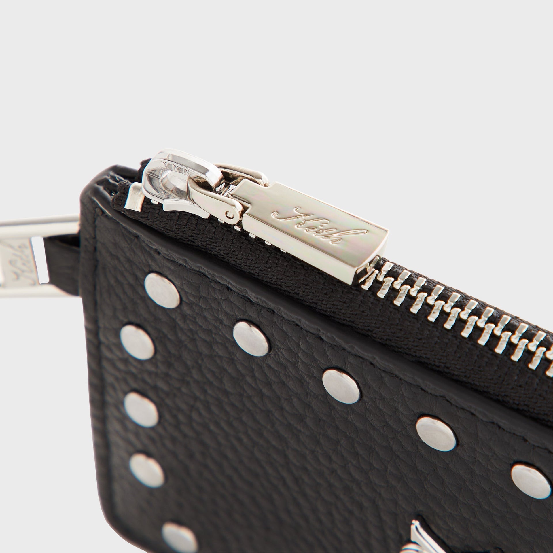 Kith Studded Chained Zipped Cardholder - Black