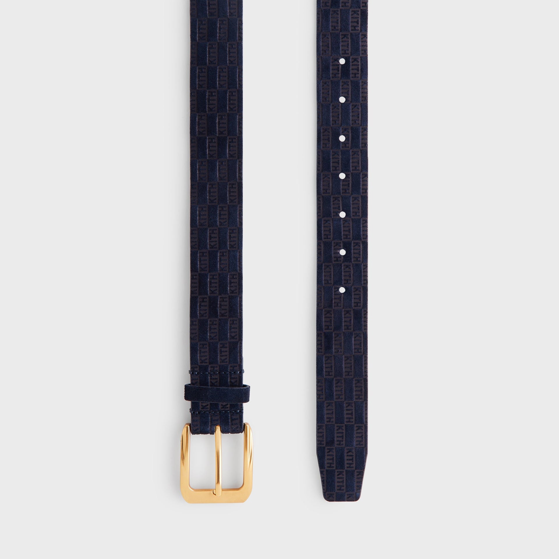 Kith Monogram Suede Leather Belt - Ink