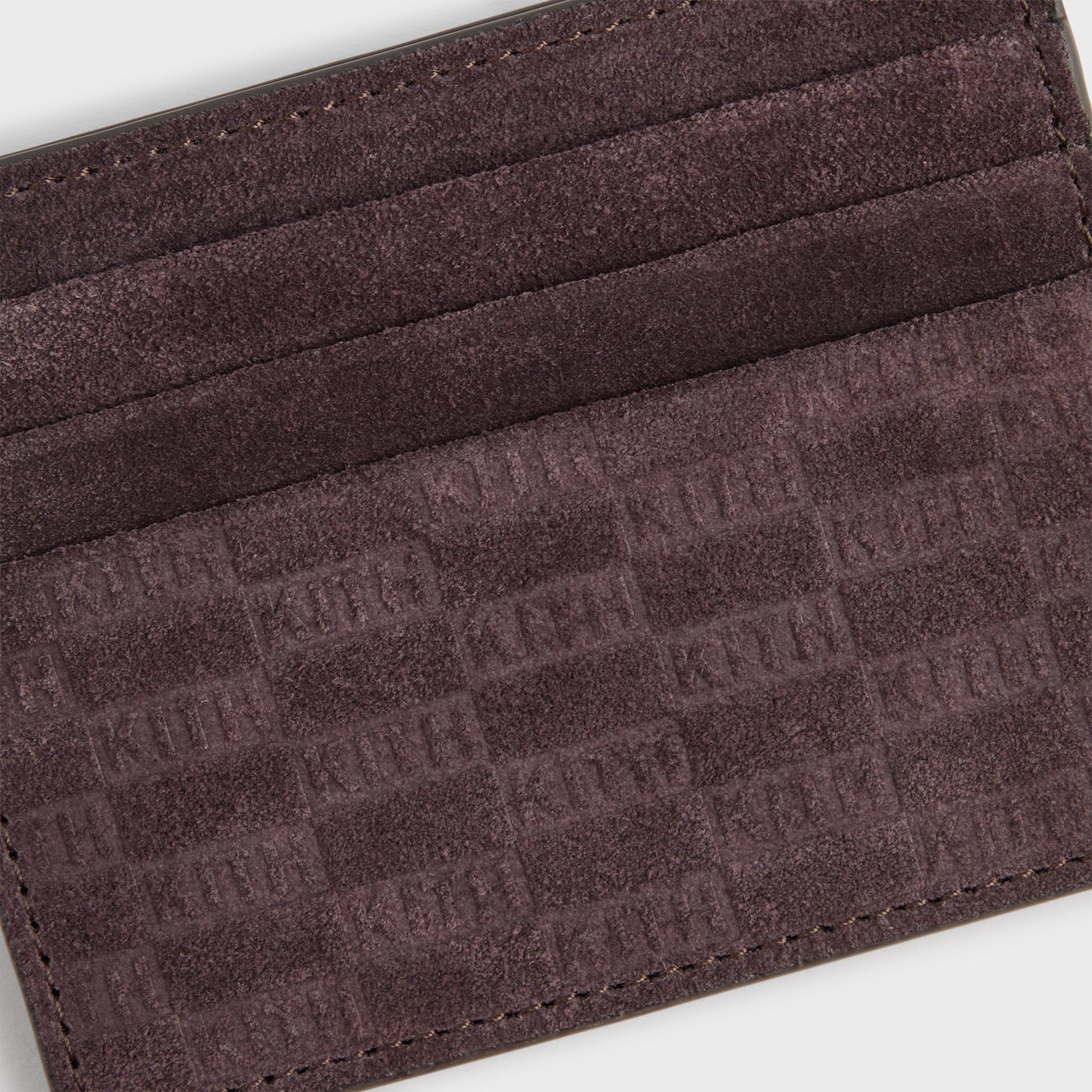 Kith Monogram Suede Card Holder - Incognito