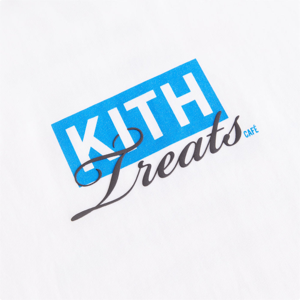 KITH TREATS CAFE BOX LOGO ボックスロゴ Tシャツ 青-