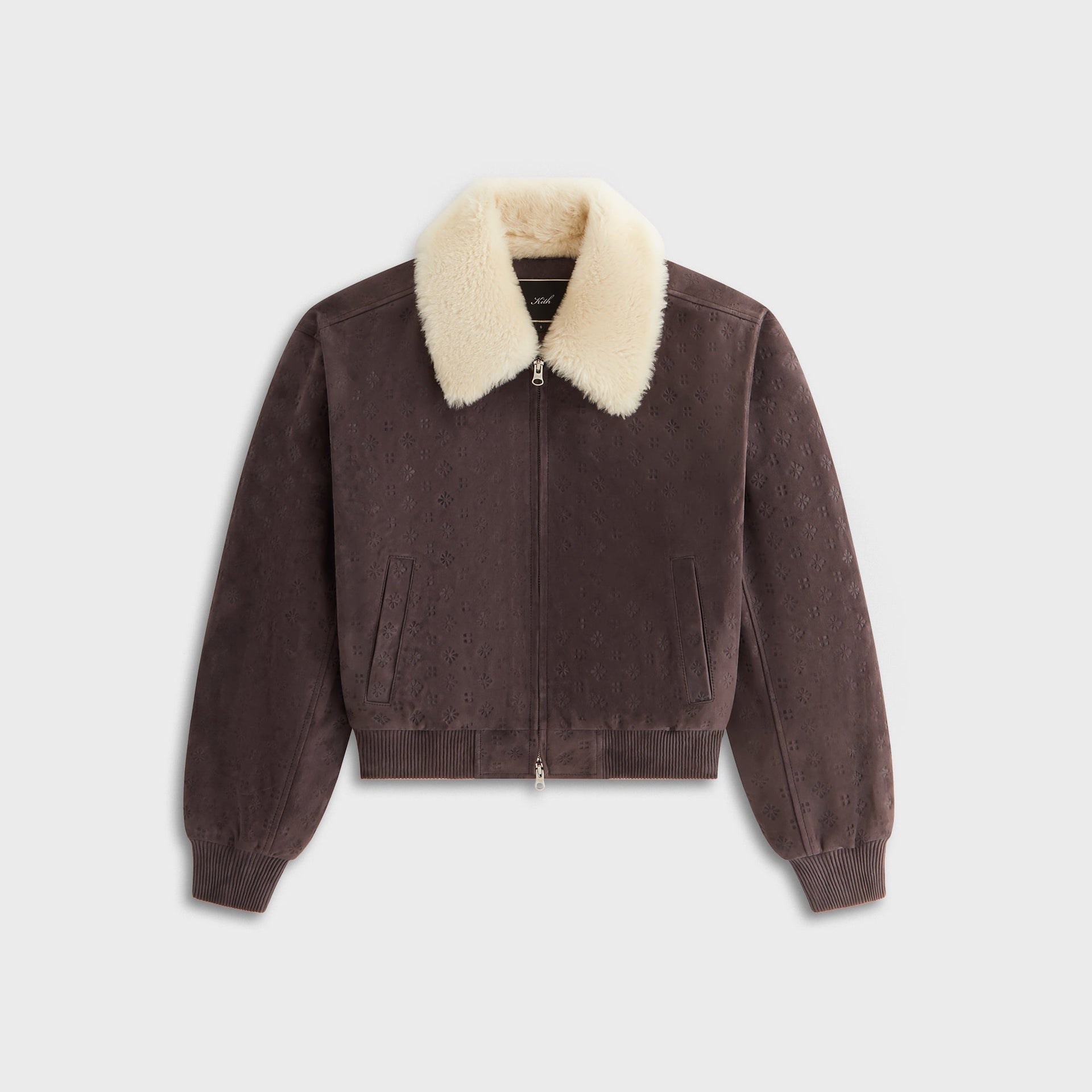 Kith Women Dalton Debossed Suede Bomber - Hematite - PH