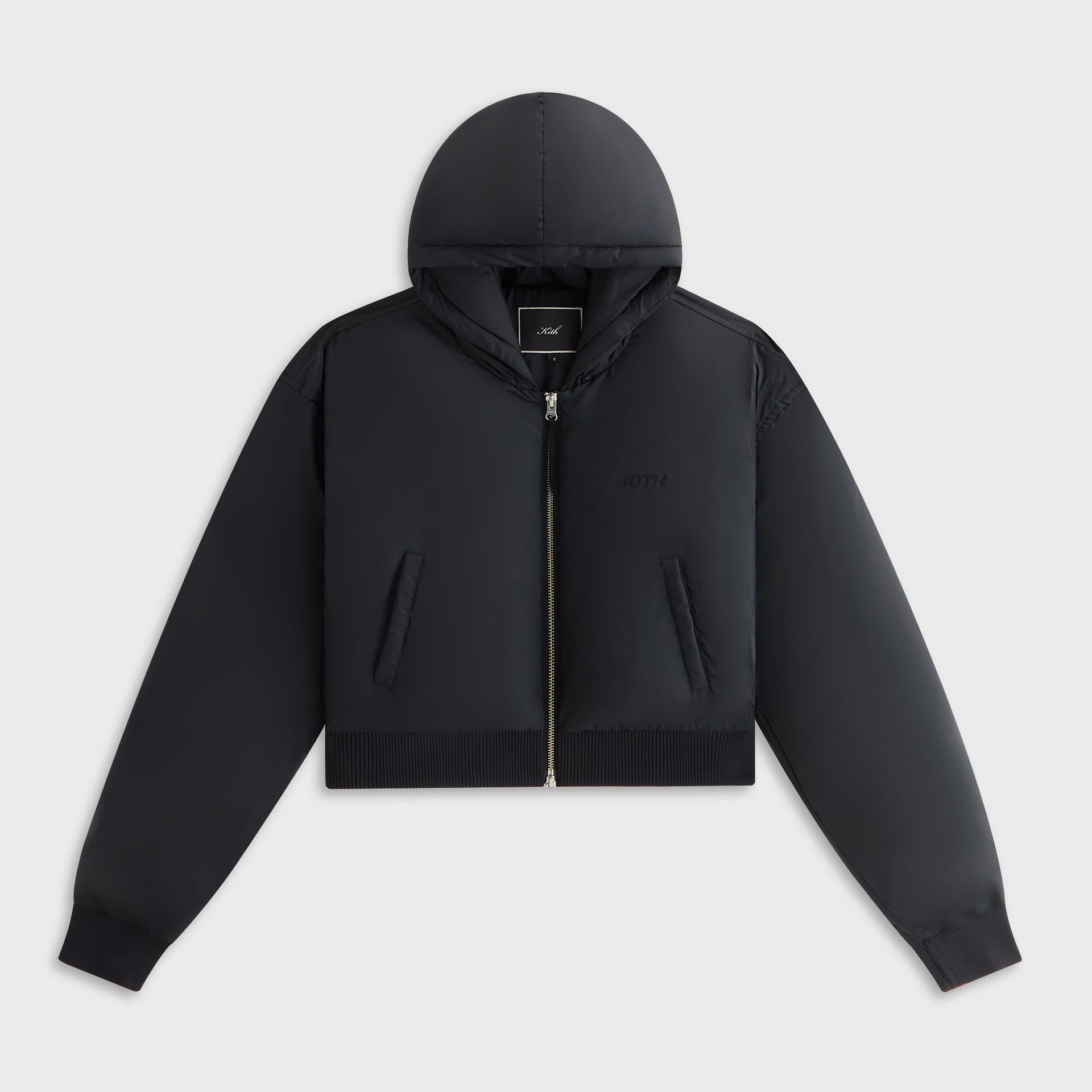 Kith Women Bex Cropped Nylon Puffer - Black - PH
