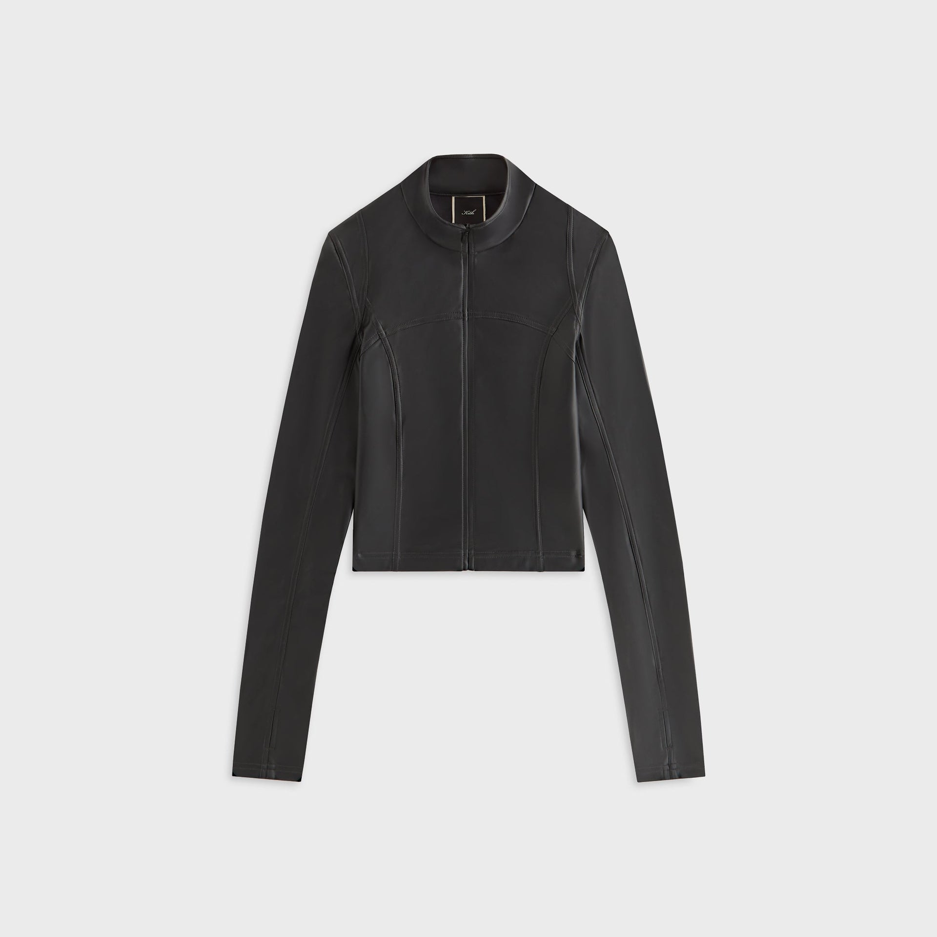 Kith Women Nita Faux Leather Zip Long Sleeve - Black - PH