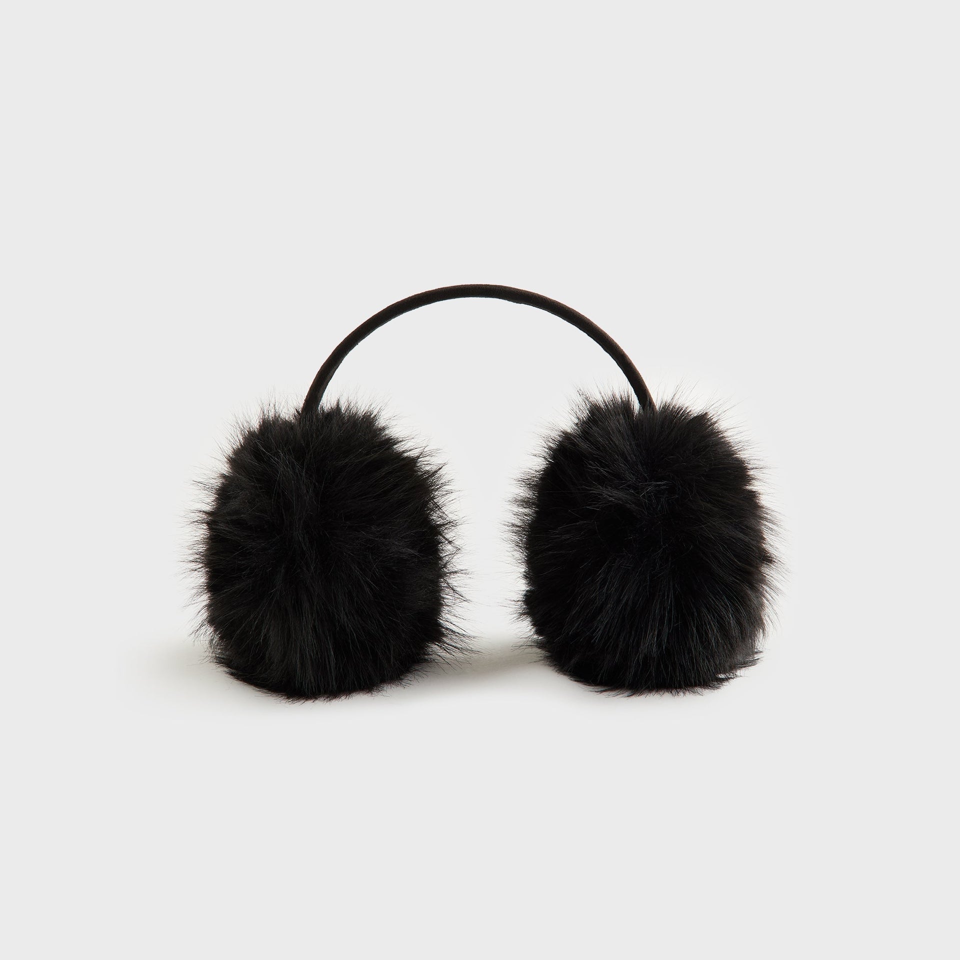 Kith Women Faux Fur Shaggy Ear Muff - Black - PH